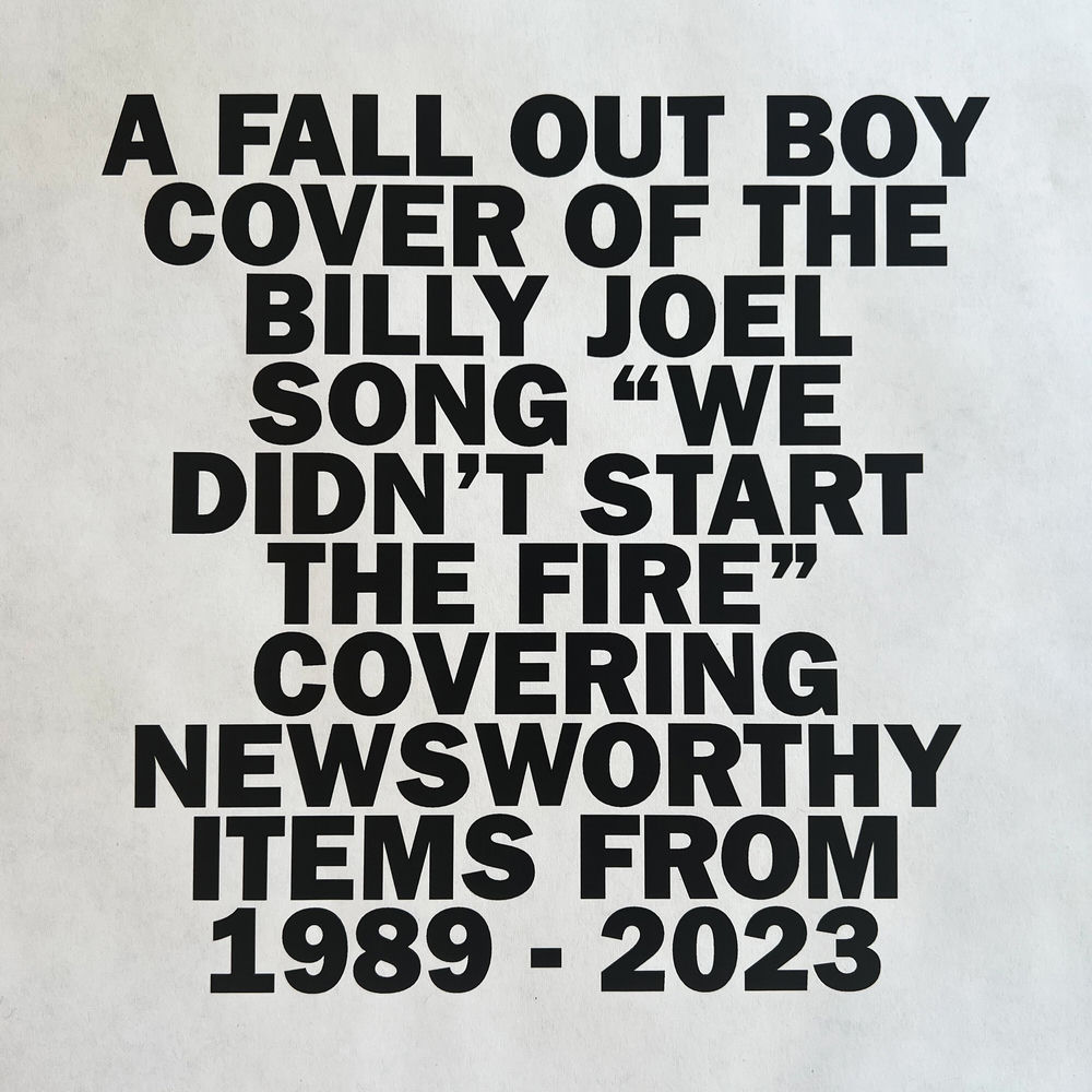 Portada de We Didn’t Start The Fire