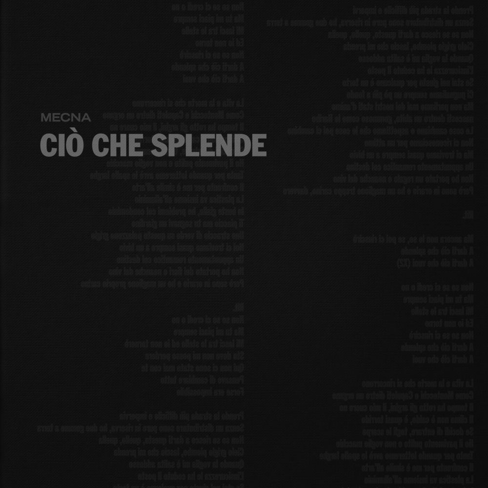 Portada de Ciò Che Splende